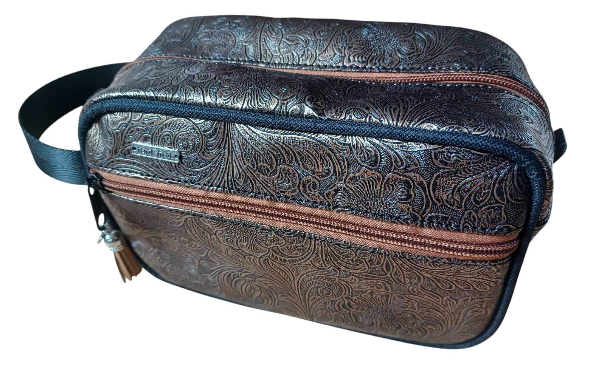 Neceser Planeta - Cuero Tramado Arabescos