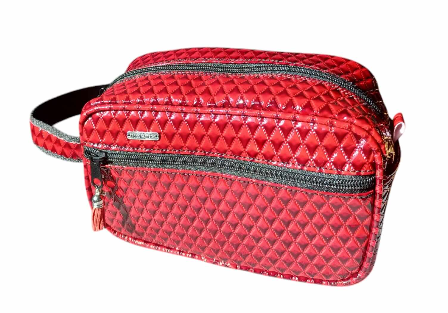 Neceser Planeta - Cuero Tramado Rojo